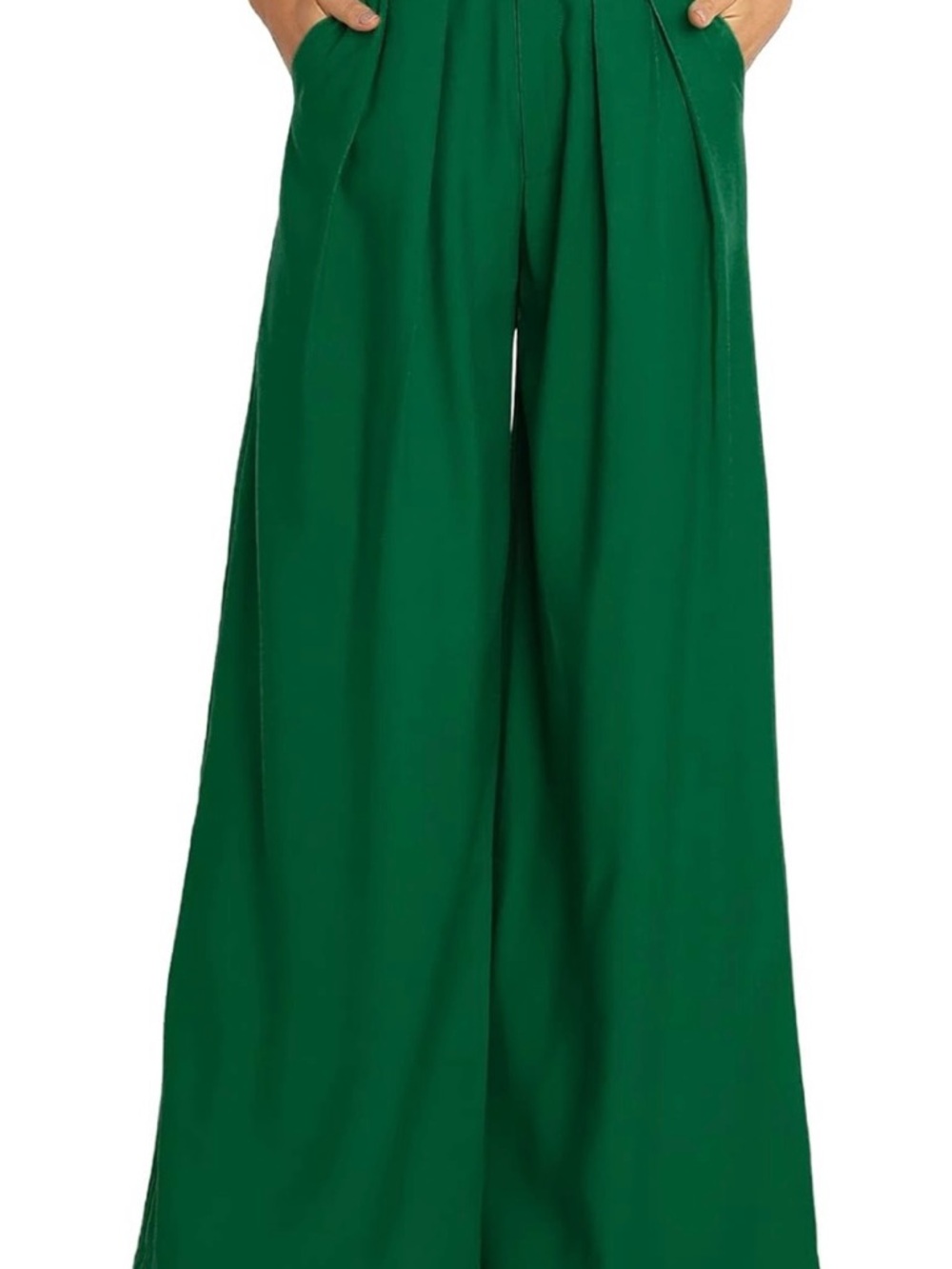 Vibrant Green Wide-Leg Trousers - Picture 4 of 7
